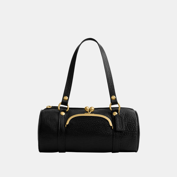 The Coach Originals Textured Pebble Leather Kisslock Barrel Bag