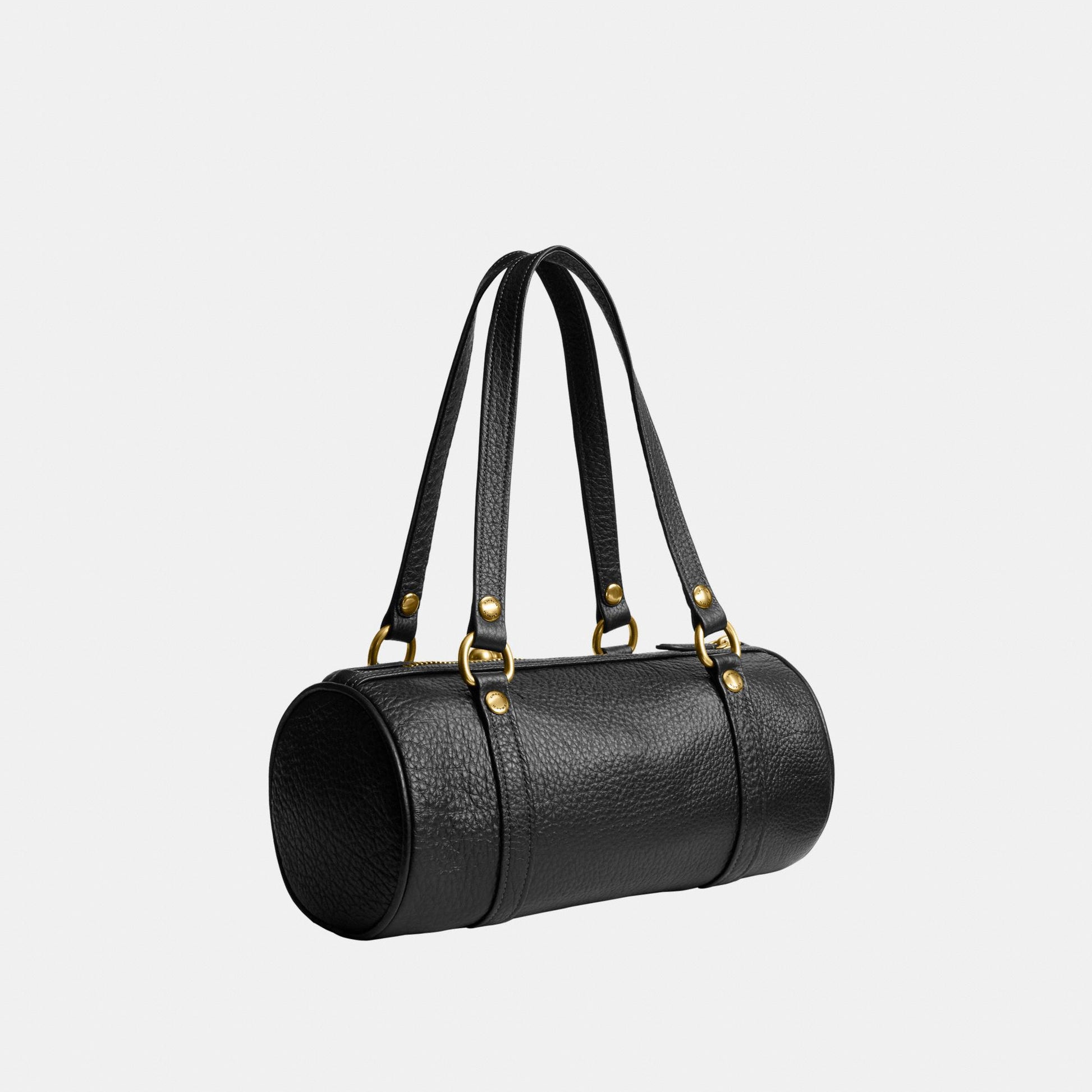 CDZ15-The Coach Originals Textured Pebble Leather Kisslock Barrel Bag-B4/Black