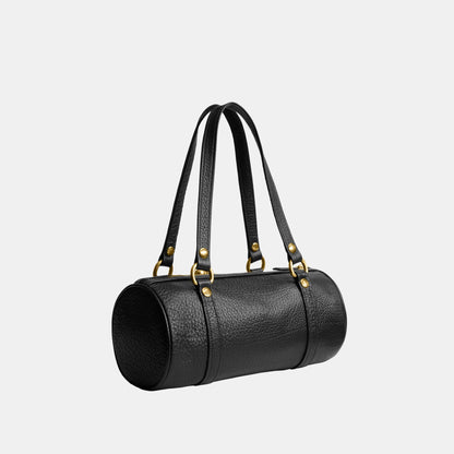 CDZ15-The Coach Originals Textured Pebble Leather Kisslock Barrel Bag-B4/Black
