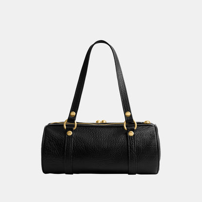 CDZ15-The Coach Originals Textured Pebble Leather Kisslock Barrel Bag-B4/Black