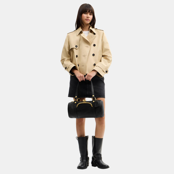 The Coach Originals Textured Pebble Leather Kisslock Barrel Bag