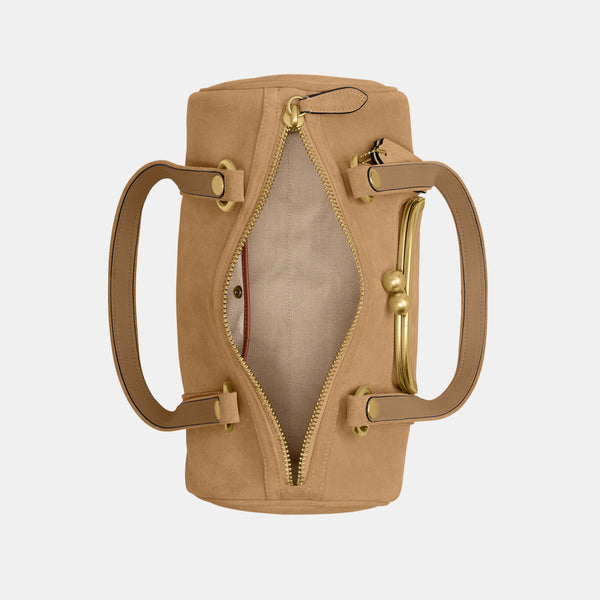 The Coach Originals Suede Kisslock Barrel Bag