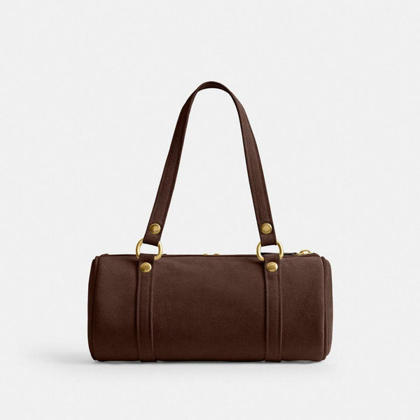 The Coach Originals Suede Kisslock Barrel Bag
