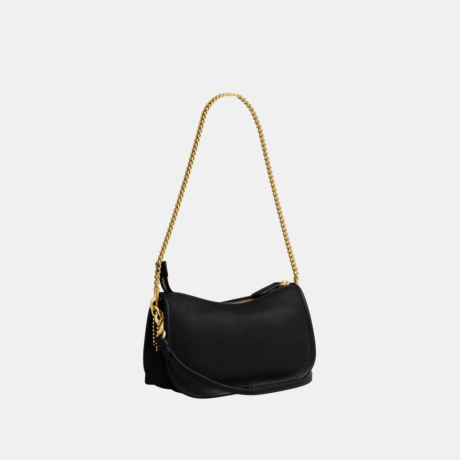 CDZ20-The Coach Originals Natural Grain Leather Twin Turnlock Waverly Bag-B4/Black