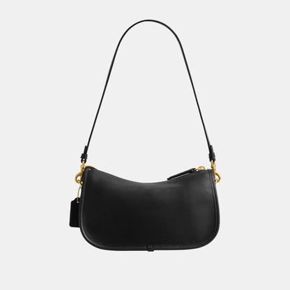 CDZ20-The Coach Originals Natural Grain Leather Twin Turnlock Waverly Bag-B4/Black