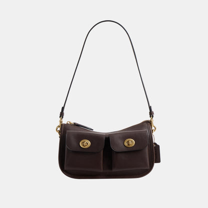 CDZ20-The Coach Originals Natural Grain Leather Twin Turnlock Waverly Bag-B4/Maple