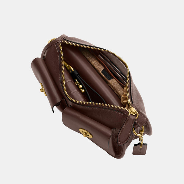 The Coach Originals Natural Grain Leather Twin Turnlock Waverly Bag