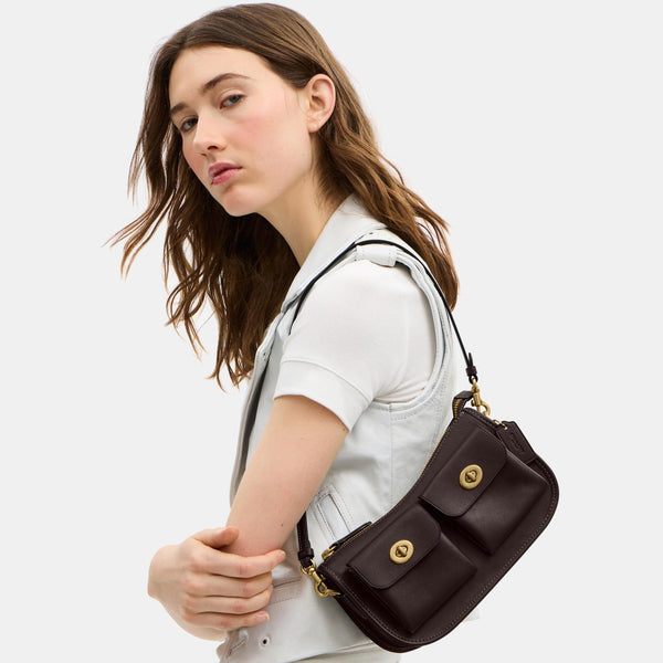 The Coach Originals Natural Grain Leather Twin Turnlock Waverly Bag