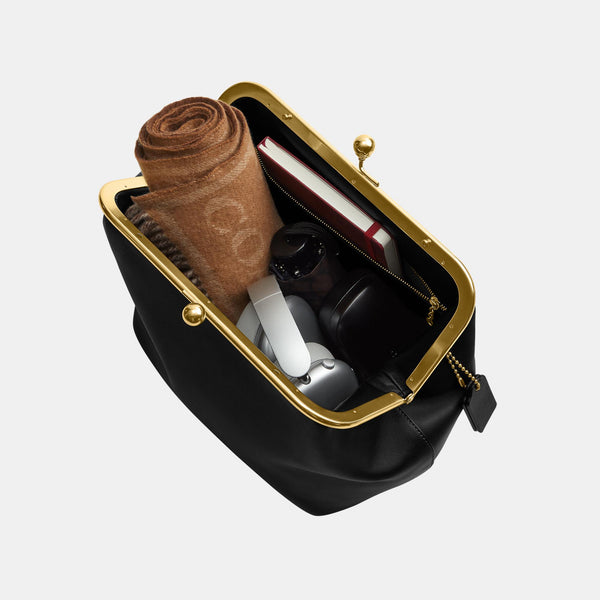 Glovetanned Leather Kisslock Frame Bag 27