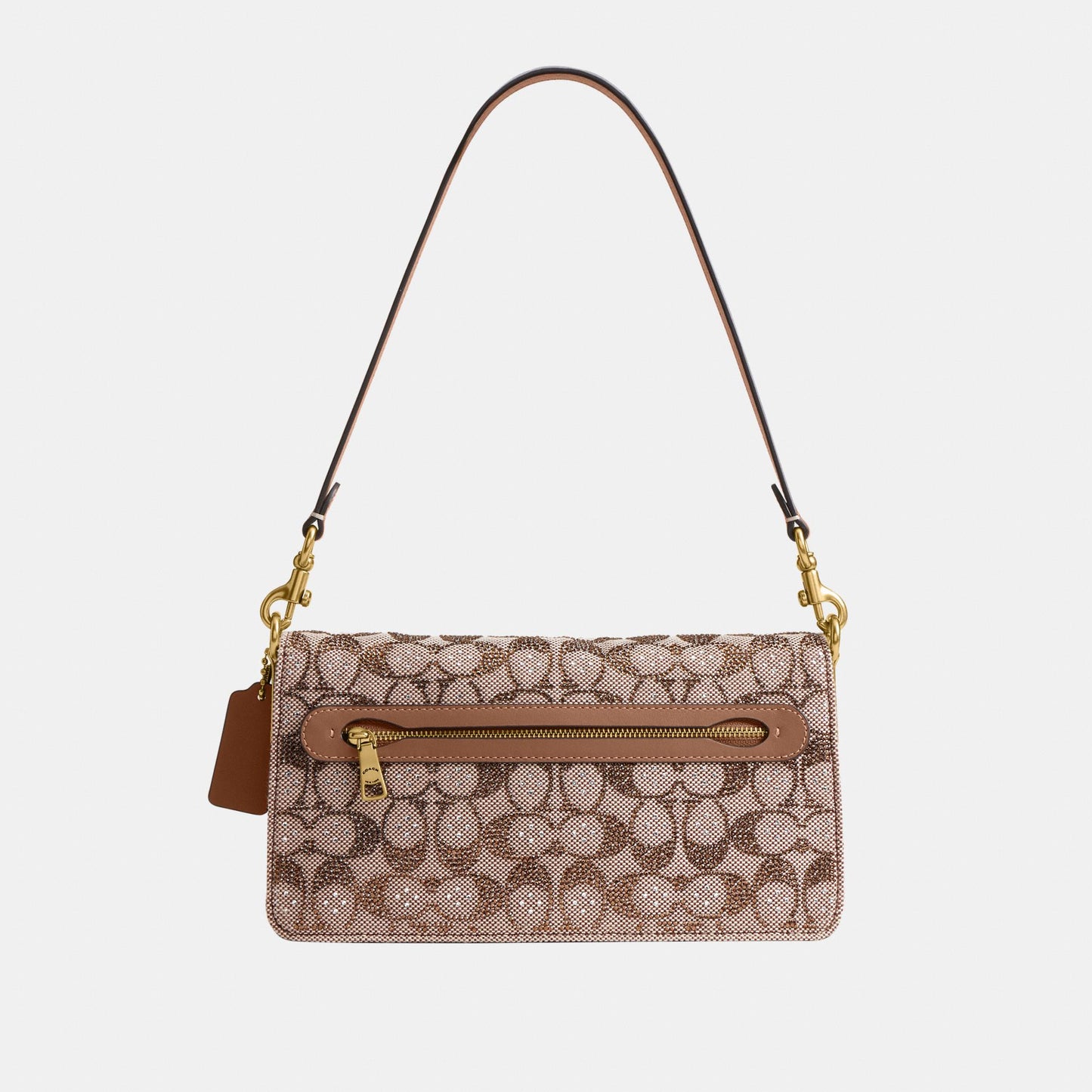 CDZ34-Crystal Signature Soft Tabby Shoulder Bag 26-B4/Mushroom