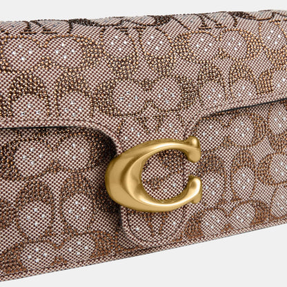 CDZ34-Crystal Signature Soft Tabby Shoulder Bag 26-B4/Mushroom