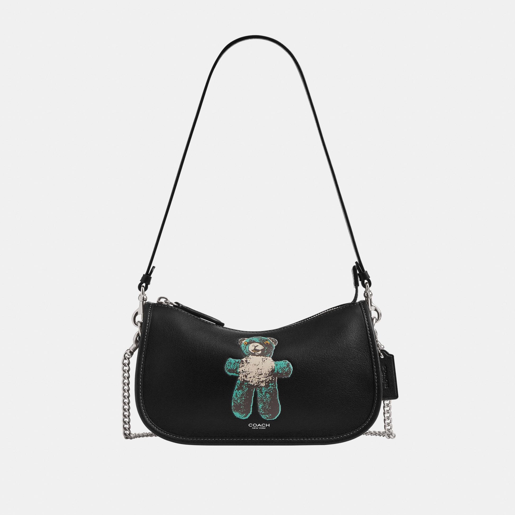 CDZ47-Teddy Graphic Waverly Bag-Lh/Black Multi
