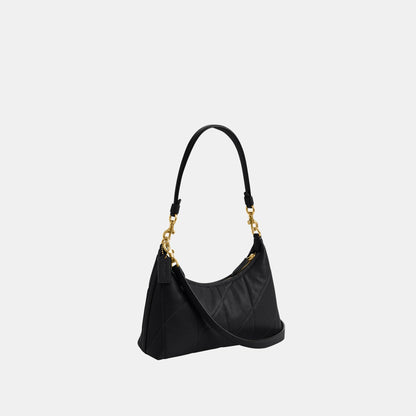 CDZ65-Juliet Shoulder Bag 25 with Quilting-B4/Black
