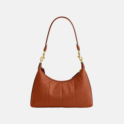 CDZ65-Juliet Shoulder Bag 25 with Quilting-B4/Amber Brown