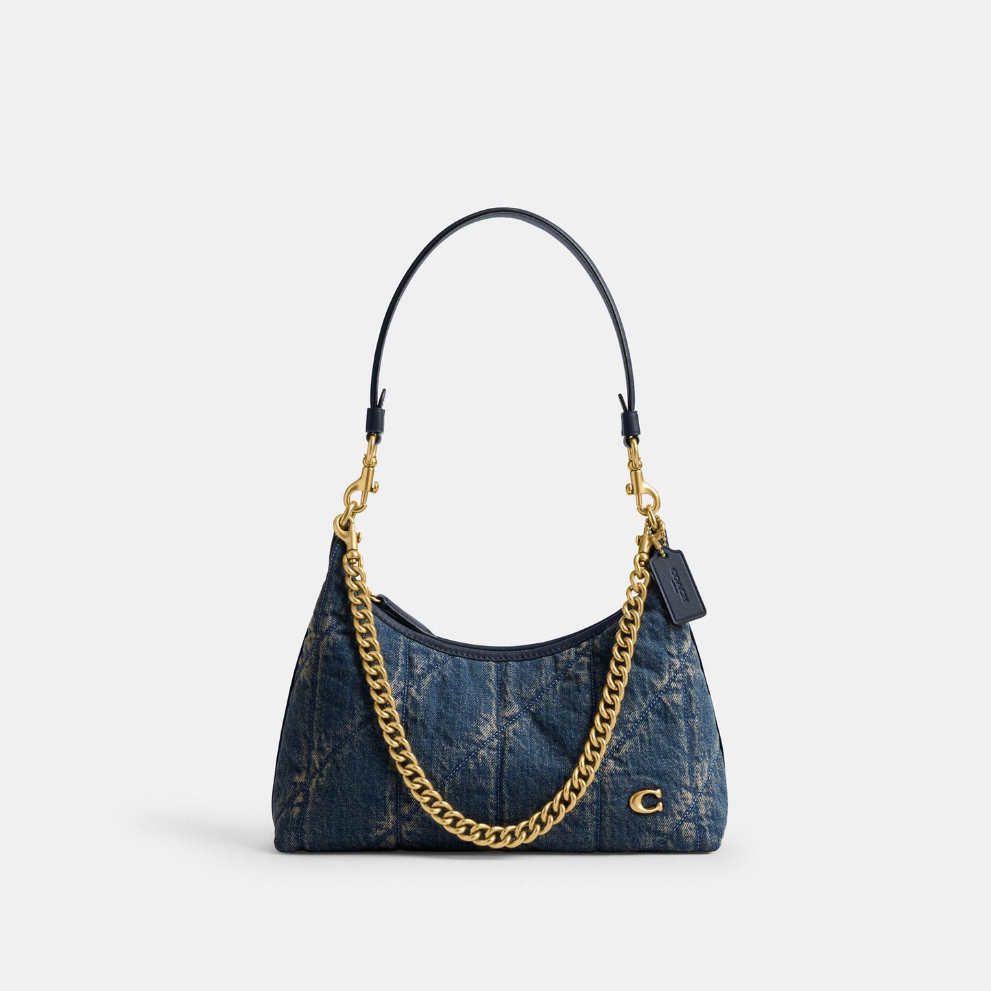 CDZ67-Soft Quilted Loved Denim Juliet Shoulder Bag 25-B4/Dark Indigo