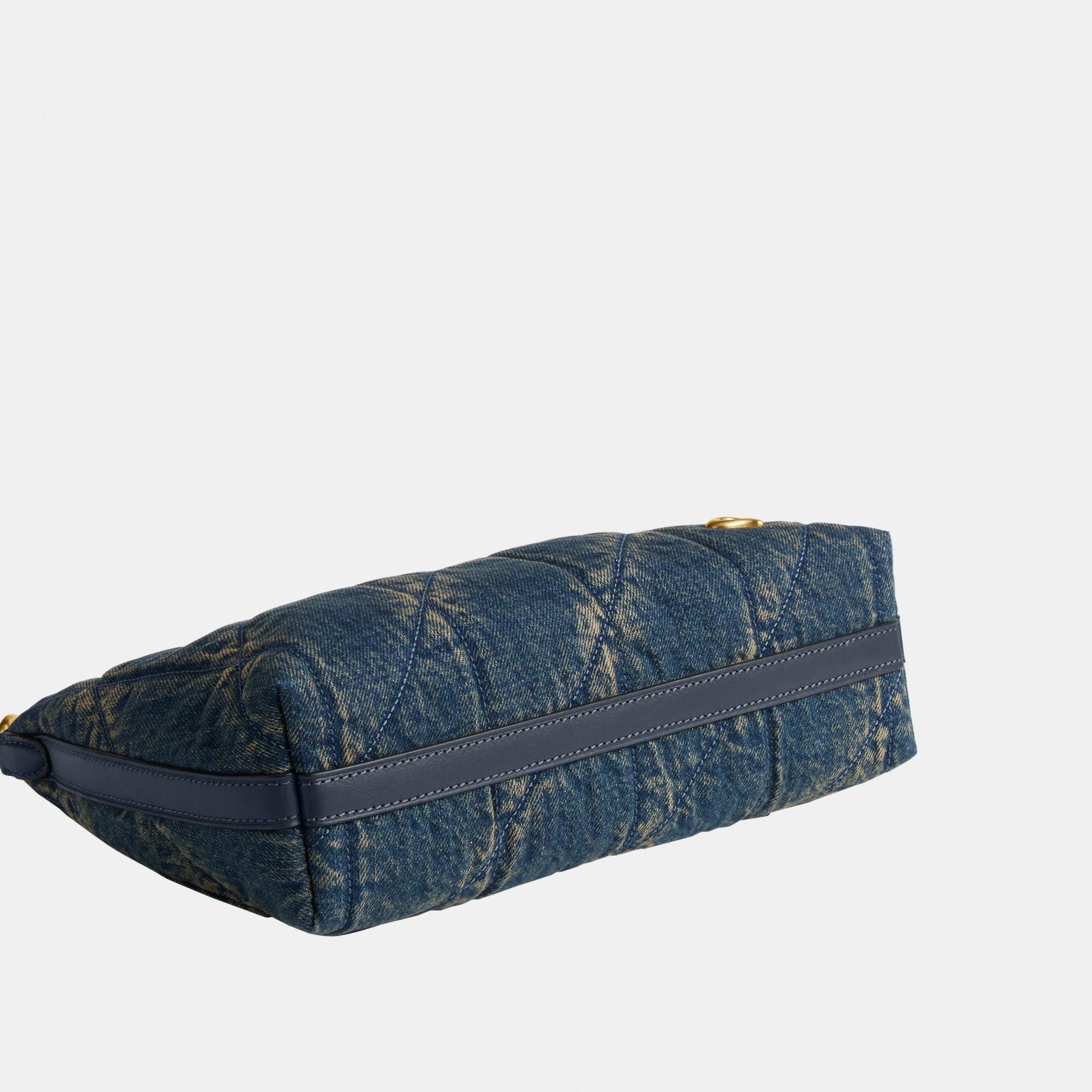 CDZ67-Soft Quilted Loved Denim Juliet Shoulder Bag 25-B4/Dark Indigo