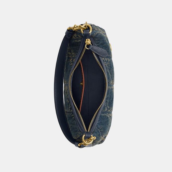 Soft Quilted Loved Denim Juliet Shoulder Bag 25