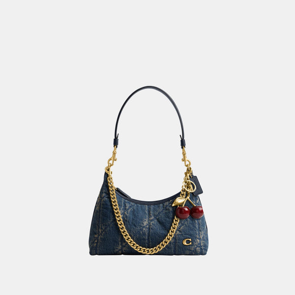 Soft Quilted Loved Denim Juliet Shoulder Bag 25