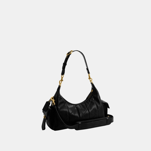 Soft Quilted Leather Pocket Juliet Bag 30