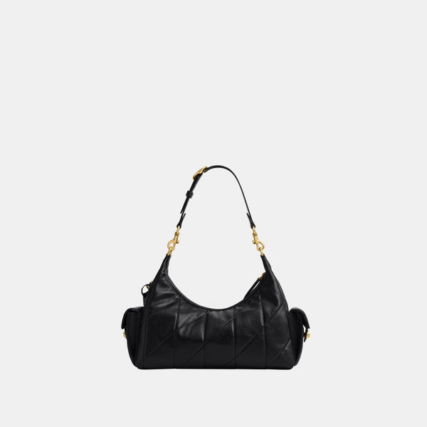 Soft Quilted Leather Pocket Juliet Bag 30