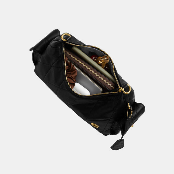 Soft Quilted Leather Pocket Juliet Bag 30