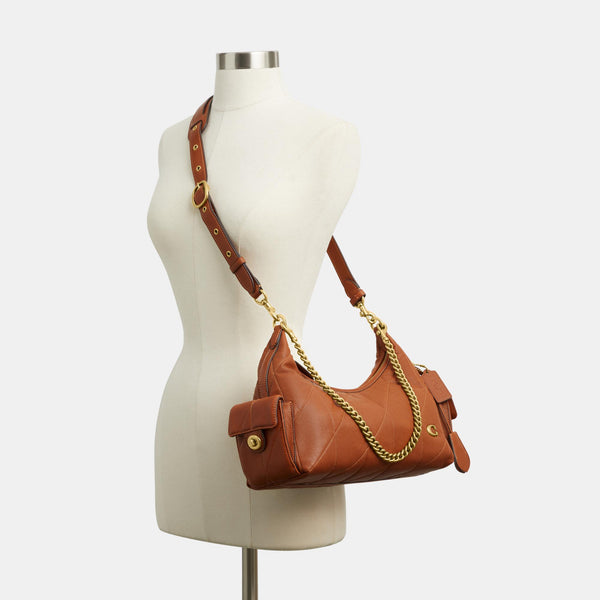Soft Quilted Leather Pocket Juliet Bag 30