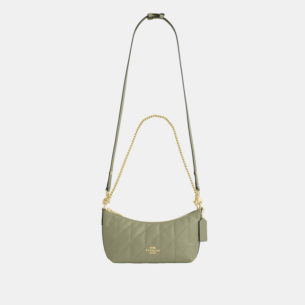 Caitlin Shoulder Bag in Glazed Leather with Quilting