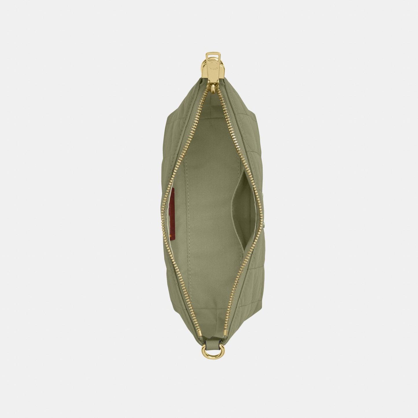 CDZ88-Caitlin Shoulder Bag in Glazed Leather with Quilting-Im/Pistachio
