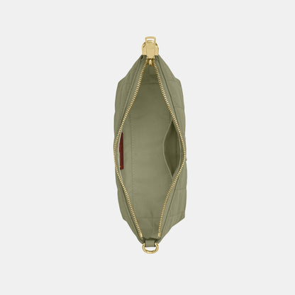 CDZ88-Caitlin Shoulder Bag in Glazed Leather with Quilting-Im/Pistachio