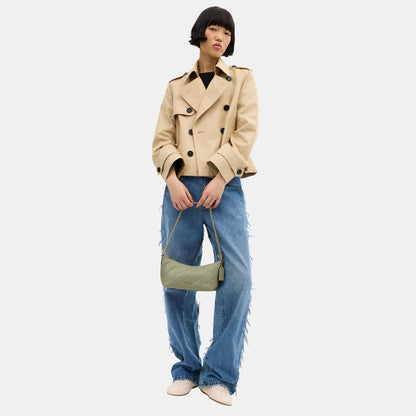 CDZ88-Caitlin Shoulder Bag in Glazed Leather with Quilting-Im/Pistachio