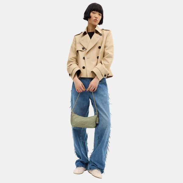 Caitlin Shoulder Bag in Glazed Leather with Quilting