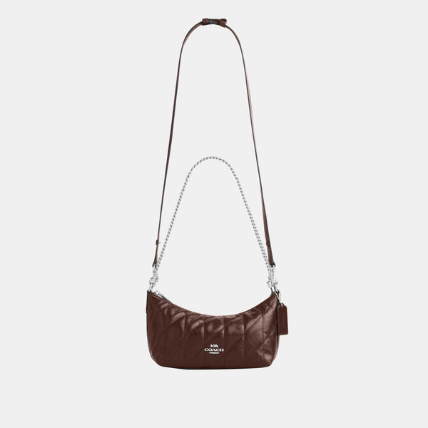 Caitlin Shoulder Bag in Glazed Leather with Quilting