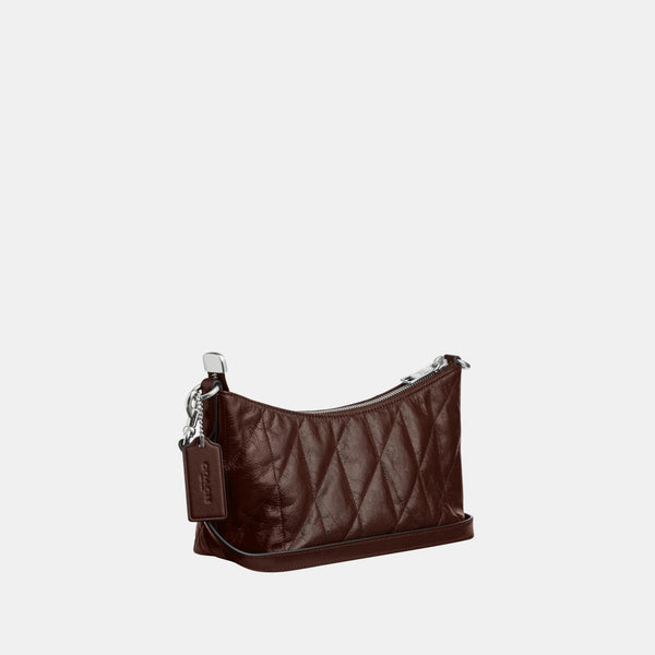Caitlin Shoulder Bag in Glazed Leather with Quilting