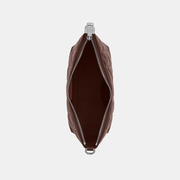 Caitlin Shoulder Bag in Glazed Leather with Quilting