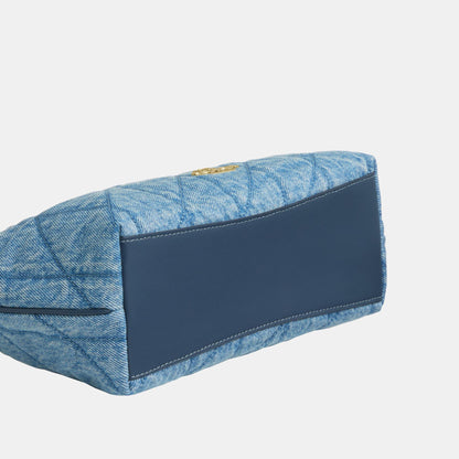 CDZ89-Caitlin Shoulder Bag in Denim with Quilting-Im/Indigo