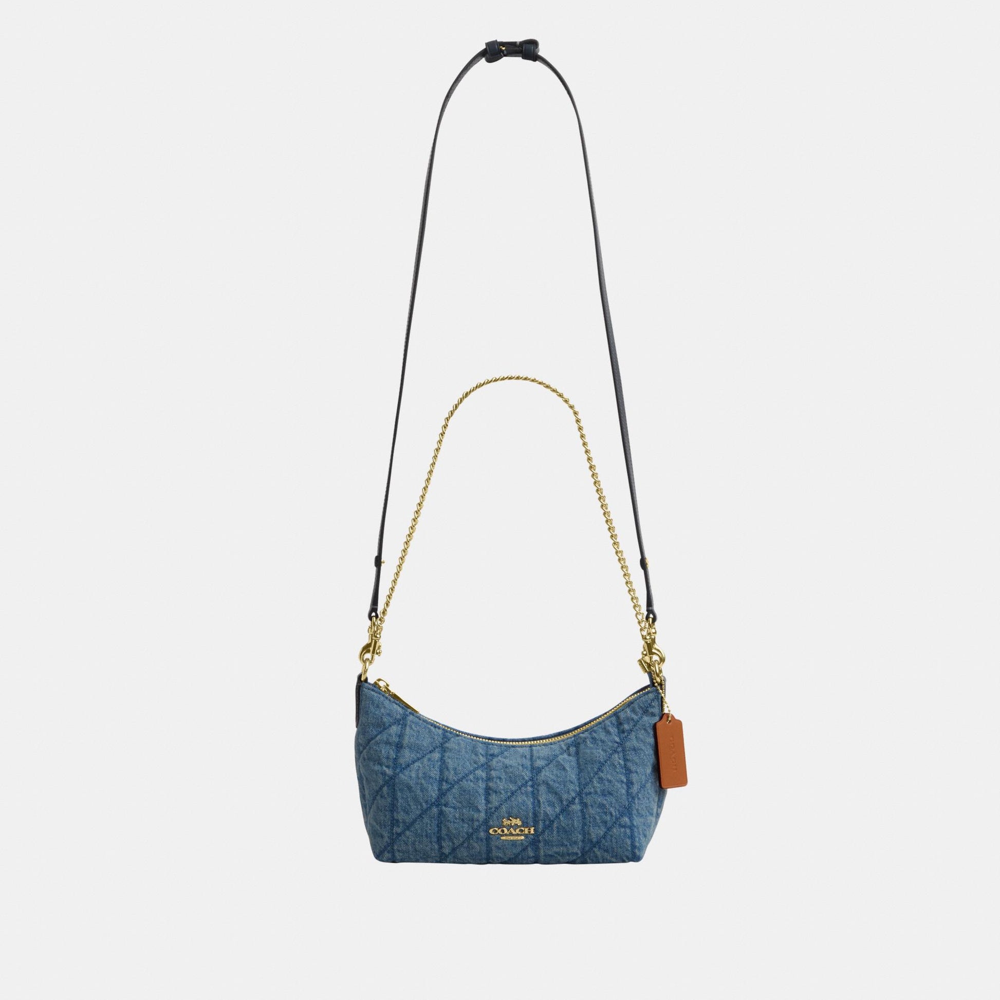 CDZ89-Caitlin Shoulder Bag in Denim with Quilting-Im/Indigo
