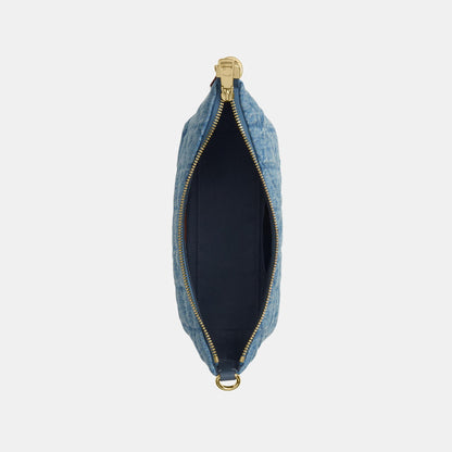 CDZ89-Caitlin Shoulder Bag in Denim with Quilting-Im/Indigo