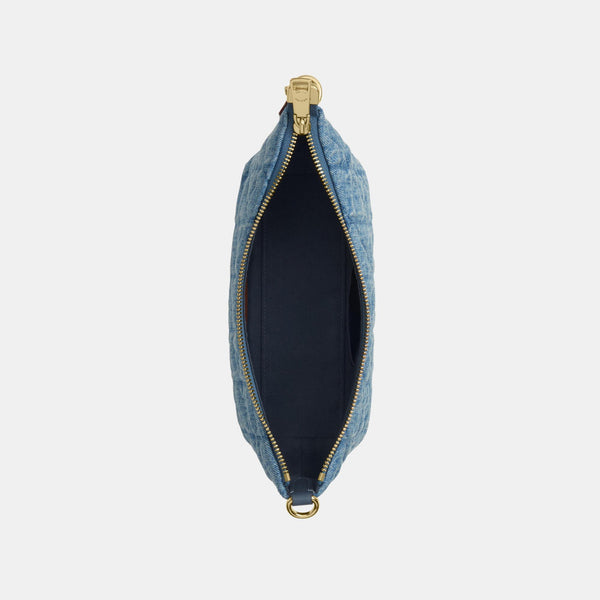 Caitlin Shoulder Bag in Denim with Quilting