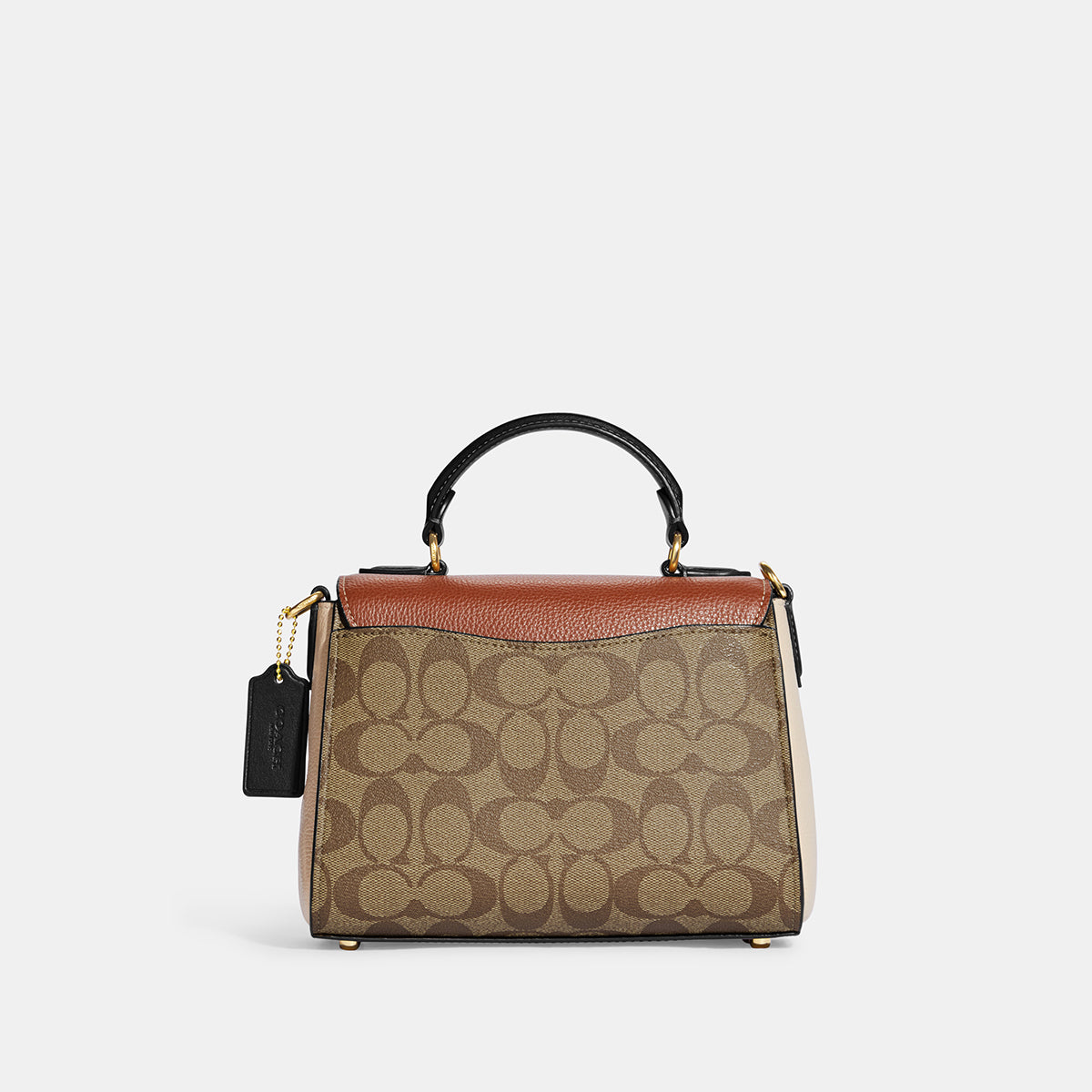 CE569-Morgan Top Handle Satchel In Colorblock Signature Canvas