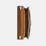 CE774-TABBY CHAIN CLUTCH IN SIGNATURE CANVAS-LH/White Chalk