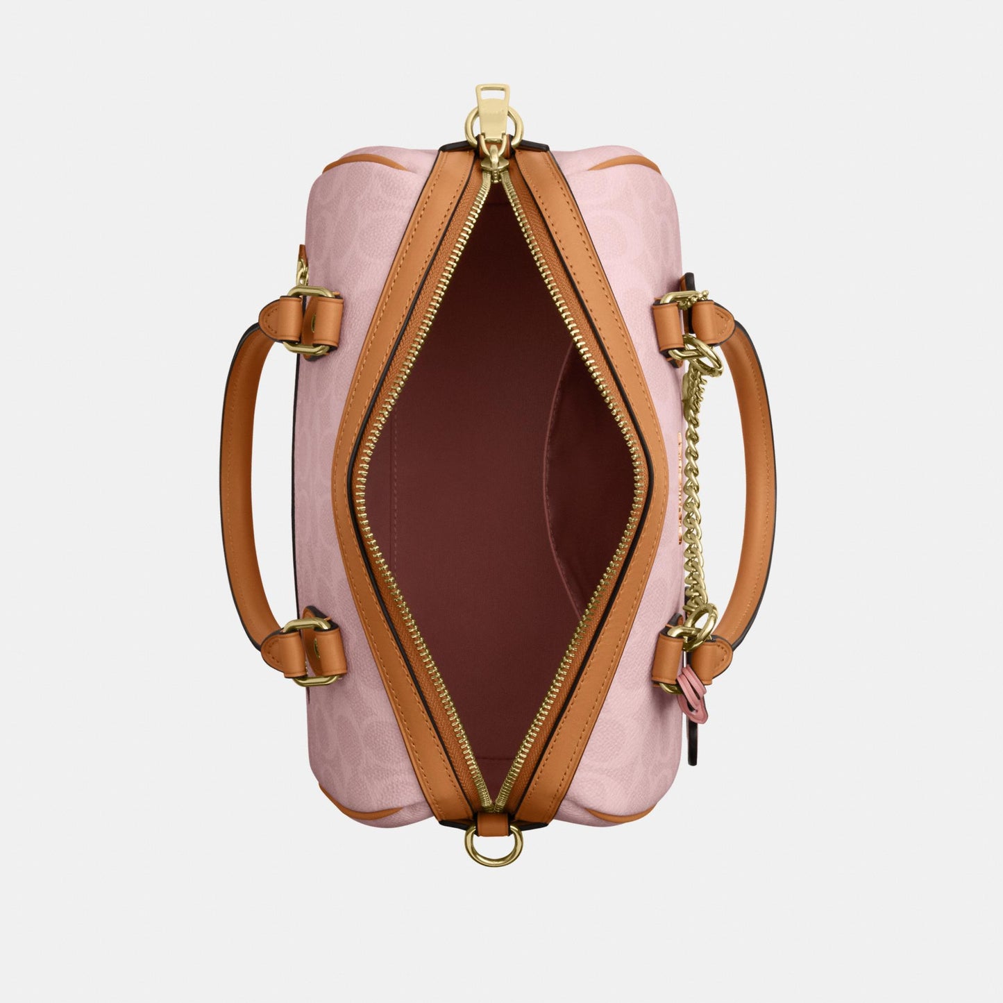 CEA18-Rowan Satchel in Signature Canvas with Charms-Im/Powder Pink