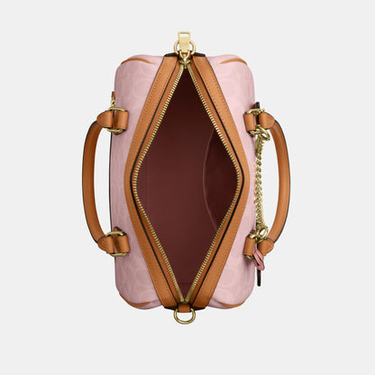 CEA18-Rowan Satchel in Signature Canvas with Charms-Im/Powder Pink