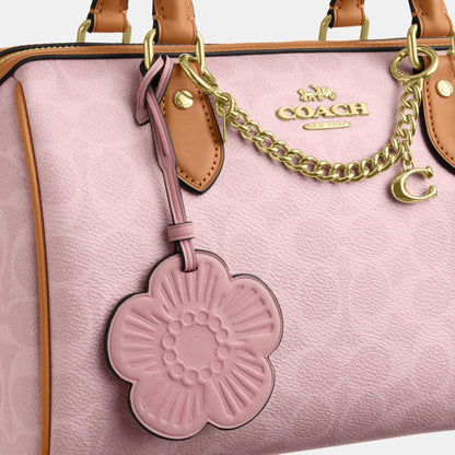 CEA18-Rowan Satchel in Signature Canvas with Charms-Im/Powder Pink