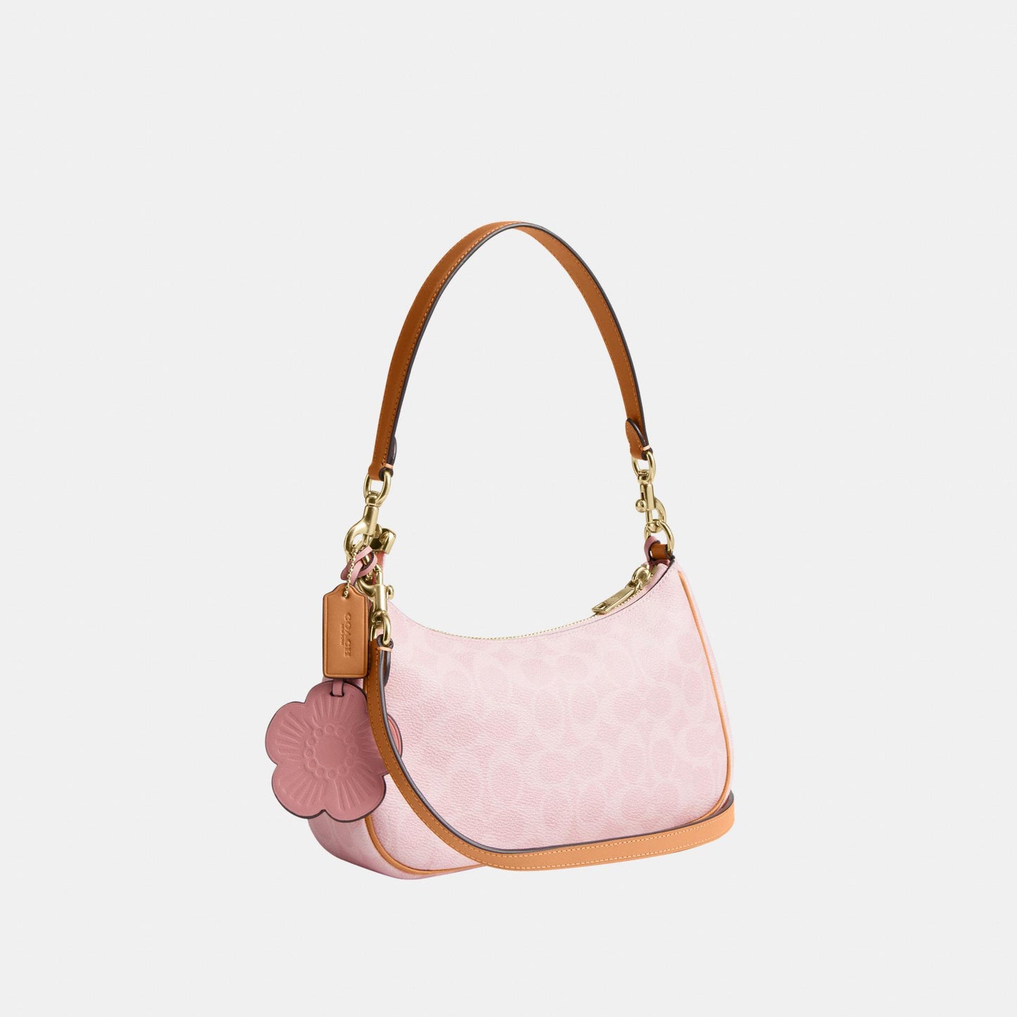 CEA20-Teri Shoulder Bag in Signature Canvas with Charms-Im/Powder Pink