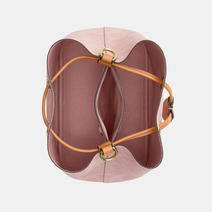 CEA23-Rowan Bucket Bag in Signature Canvas with Charms-Im/Powder Pink