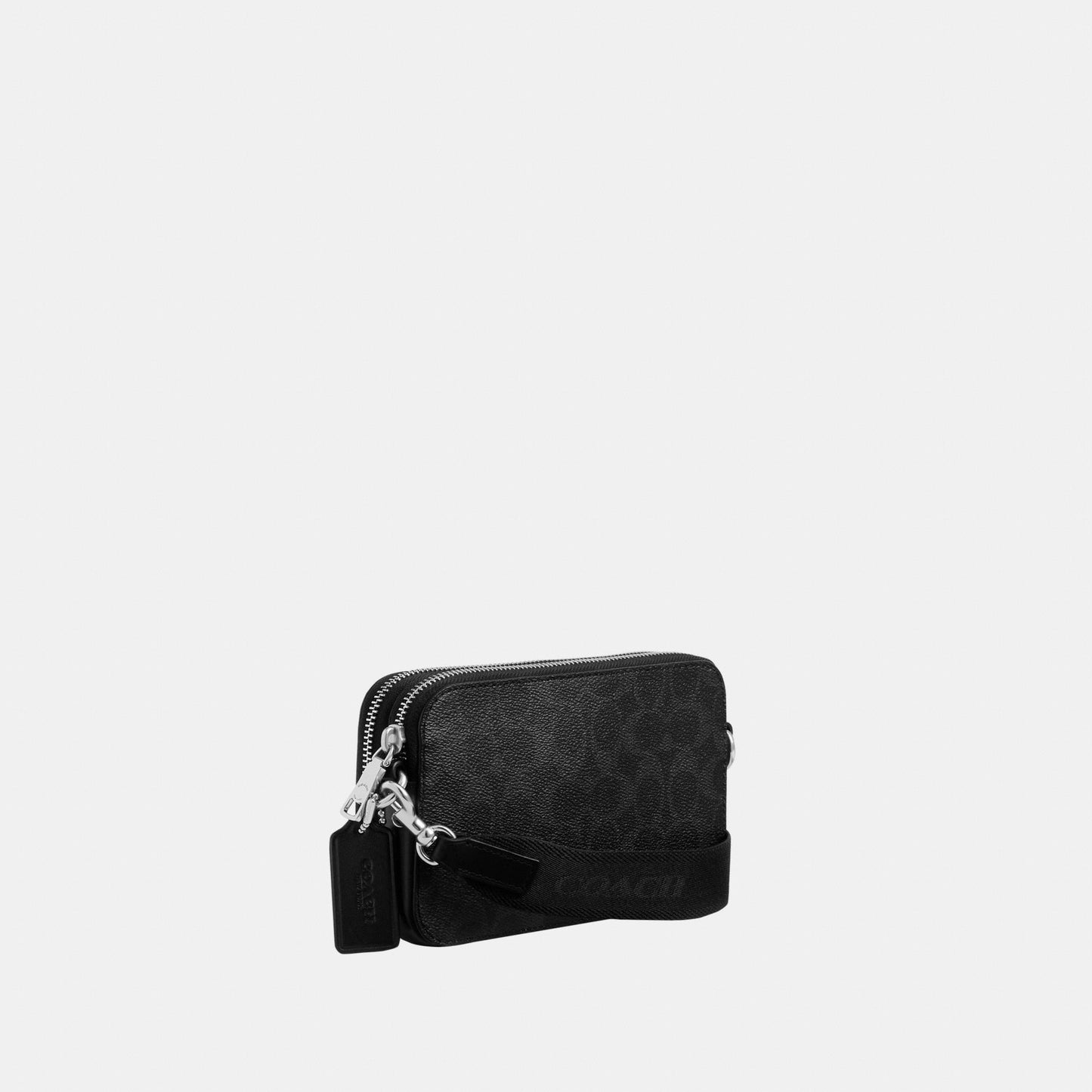 CEB31-Clinton Crossbody Bag in Signature Canvas-Black Signature