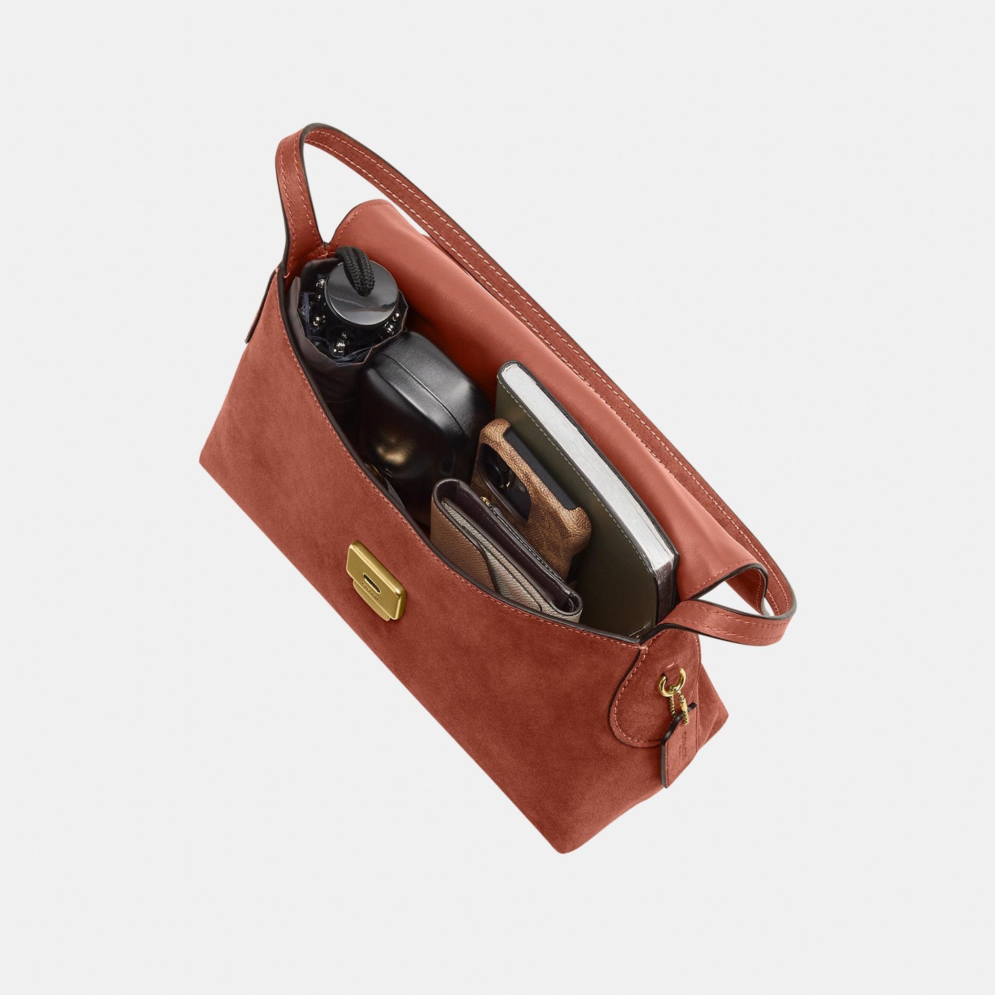 CEB52-Suede Chelsea Shoulder Bag 30-B4/Clay