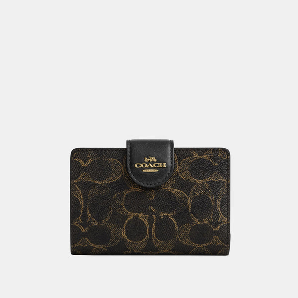 Medium Corner Zip Wallet in Loved Signature Canvas