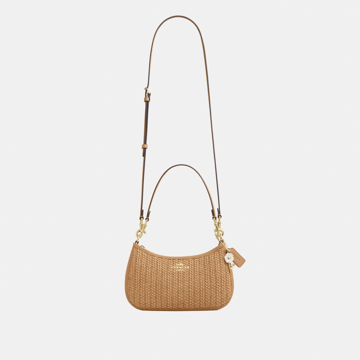 CEC43-Teri Shoulder Bag with Charm-Im/Toast
