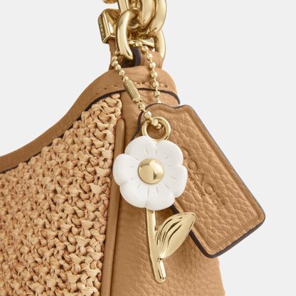 CEC43-Teri Shoulder Bag with Charm-Im/Toast
